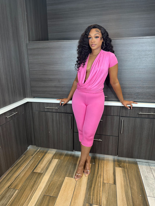 PINK DRAPED SET